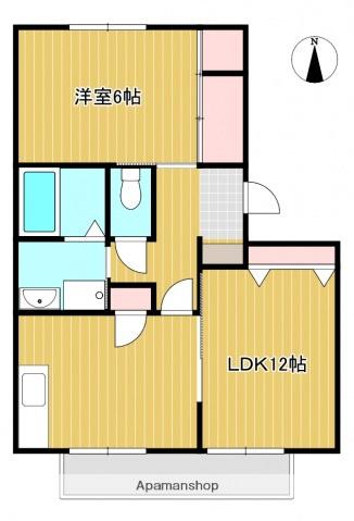 センチュリー21C棟(2DK/1階)の間取り写真