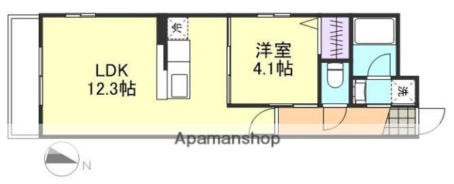 マリンパレスⅠ(1LDK/3階)の間取り写真