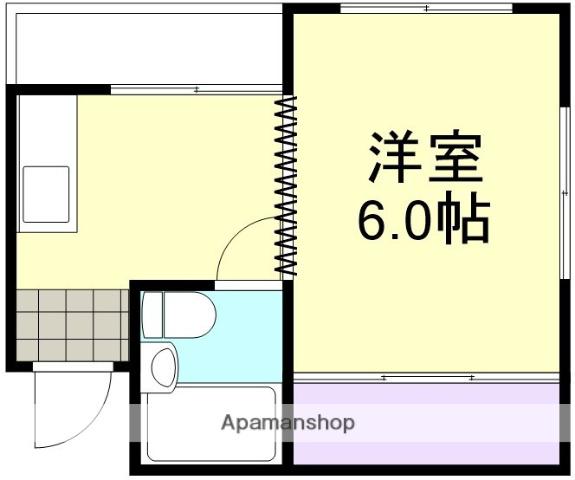 藤原マンション(1DK/3階)の間取り写真