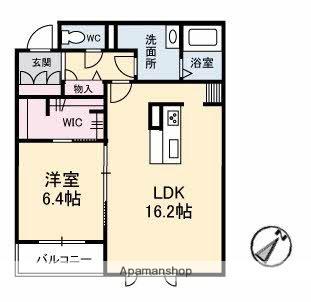 アントゥール A棟(1LDK/3階)の間取り写真
