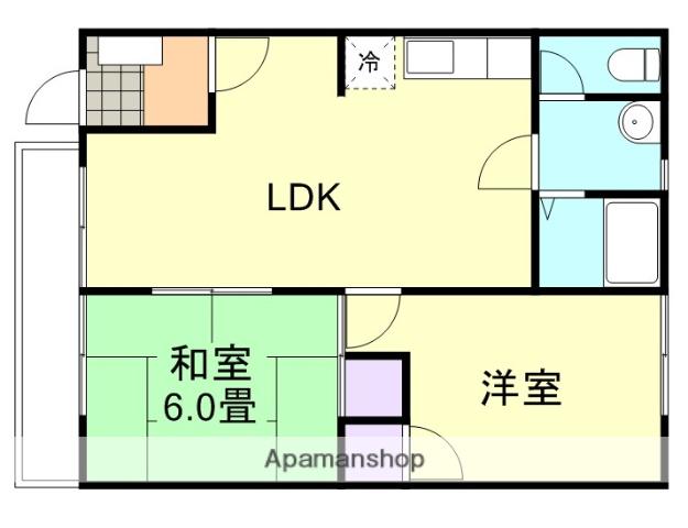 サンフラワー今(2LDK/1階)の間取り写真