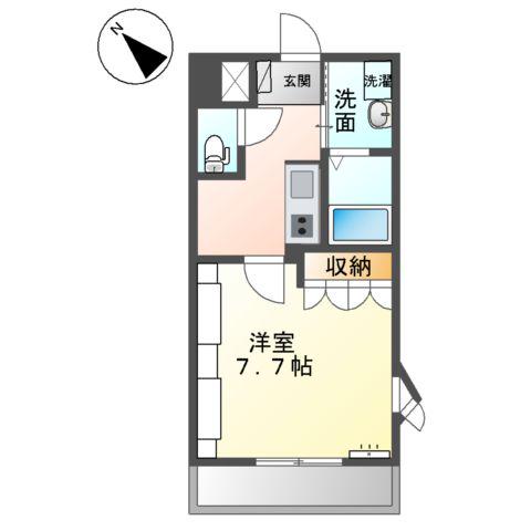 FLOWER-TORNADO(1K/2階)の間取り写真