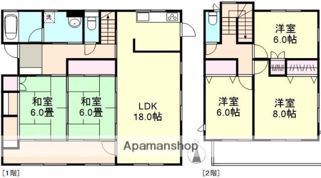 水島臨海鉄道 西富井駅 徒歩18分 2階建 築32年(5LDK)の間取り写真