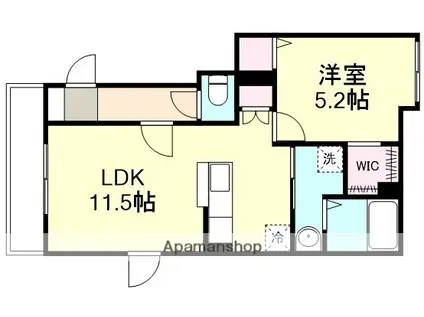 TERRAHOME TAMASHIMA(1LDK/2階)の間取り写真