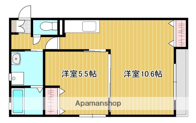 LEREVEⅡ(1LDK/1階)の間取り写真