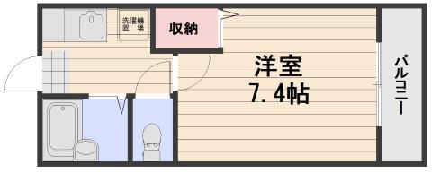 メゾンピュア(1K/1階)の間取り写真