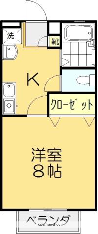 ダンディライオン西市(1K/2階)の間取り写真