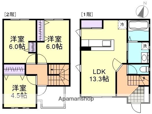 本四備讃線 上の町駅 徒歩47分 2階建 築11年(3LDK)の間取り写真