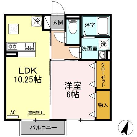 アンシャンテ(1LDK/1階)の間取り写真