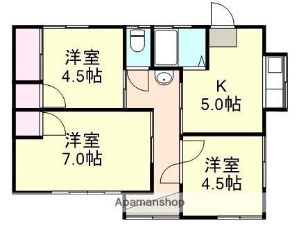 水島臨海鉄道 弥生駅 徒歩15分 1階建 築56年(3K)の間取り写真