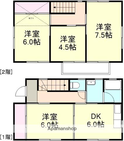 水島臨海鉄道 水島駅 徒歩9分 2階建 築28年(4DK)の間取り写真
