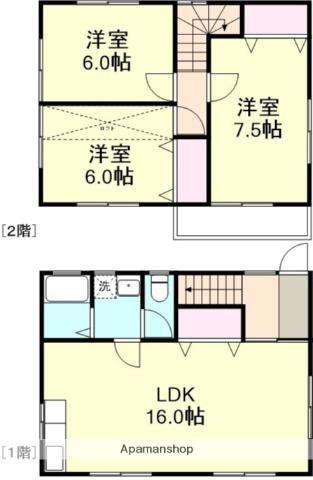 水島臨海鉄道 常盤駅(岡山) 徒歩6分 2階建 築28年(3LDK)の間取り写真