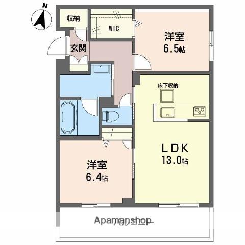 アイビー倉敷 C(2LDK/1階)の間取り写真