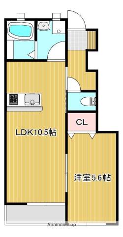 セレノア(1LDK/1階)の間取り写真