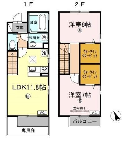 ウィットＢ(2LDK)の間取り写真