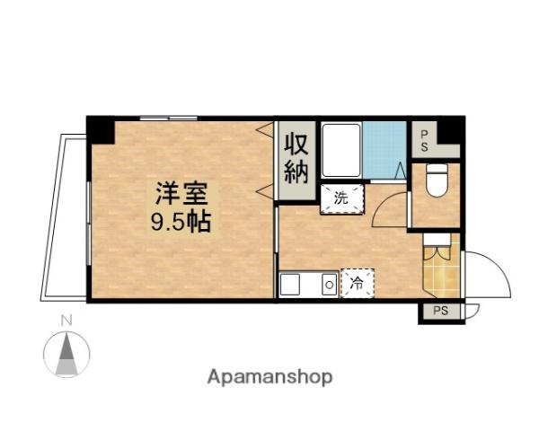 PALAZZOWAKO(1K/5階)の間取り写真
