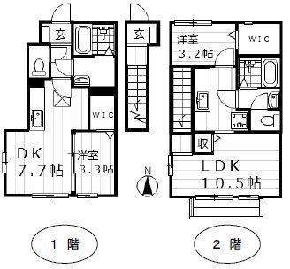 サンフォーレストⅡ(1LDK/2階)の間取り写真