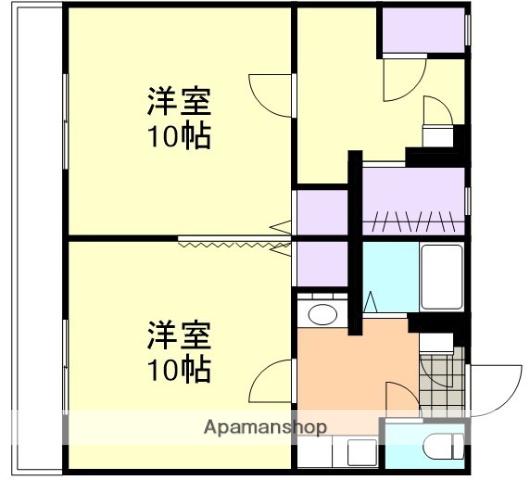 メゾン多々野(2K/1階)の間取り写真