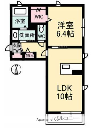 アプレ倉敷(1LDK/2階)の間取り写真