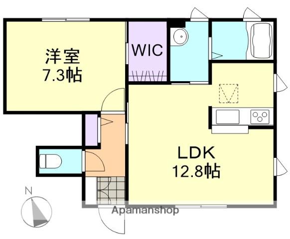 プラムプレイス(1LDK/1階)の間取り写真