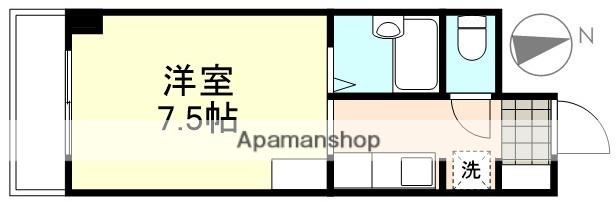 フォーバス I(ワンルーム/3階)の間取り写真