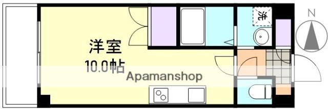 ジュネス天領Ⅱ(ワンルーム/4階)の間取り写真