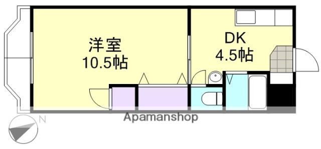 マンションNEWオアシス岡本(1DK/2階)の間取り写真