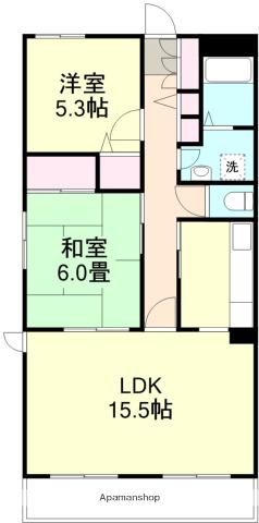 グランメゾンKS(2LDK/3階)の間取り写真