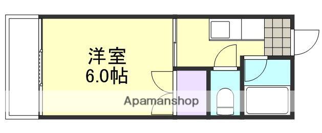 ブライトライツ くらしき(1K/2階)の間取り写真