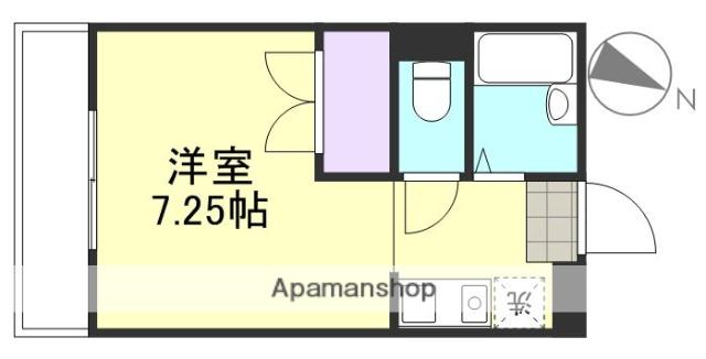 中庄ルミエール(1K/2階)の間取り写真