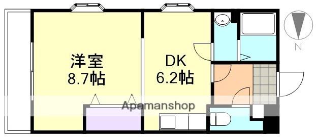メゾンエクセラン(1DK/1階)の間取り写真