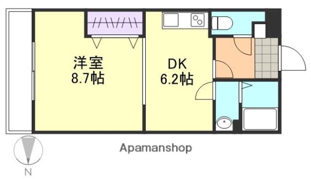 メゾンエクセラン(1DK/1階)の間取り写真