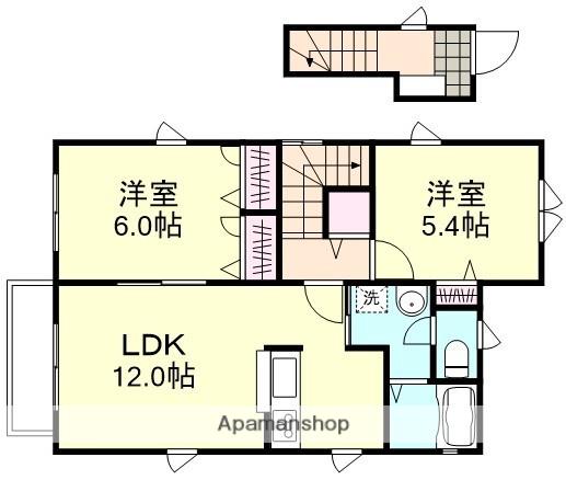 ユニガレージ(2LDK/2階)の間取り写真