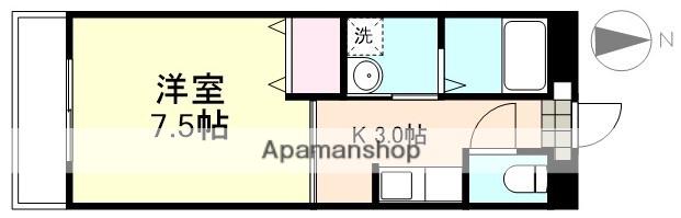 エクセーヌメゾン(1K/1階)の間取り写真