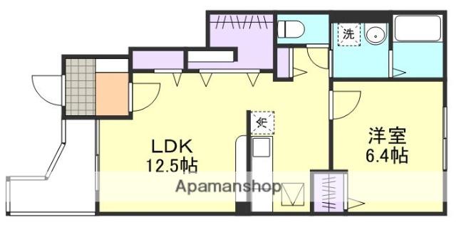 サンシャイン羽島A(1LDK/1階)の間取り写真