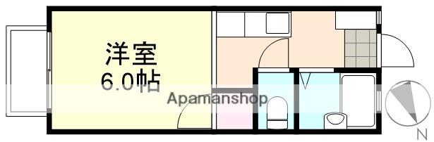 メゾンエポックA棟(1K/2階)の間取り写真