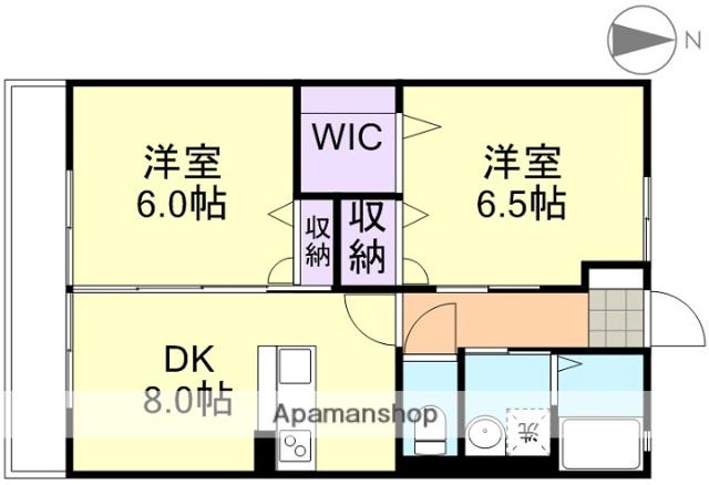 アルモニー(2DK/2階)の間取り写真