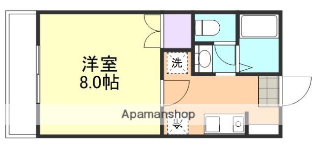 コンセルヴァトリオB棟(1K/1階)の間取り写真