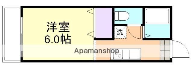 ホワイトコーポⅡ(1K/2階)の間取り写真