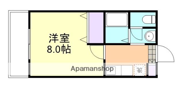 フィオーレ上東Ⅱ(1K/1階)の間取り写真