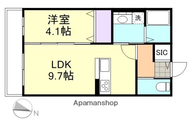 ベラルーチェⅠ(1LDK/1階)の間取り写真