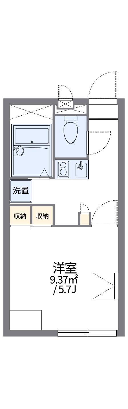レオパレスプラムK(1K/2階)の間取り写真