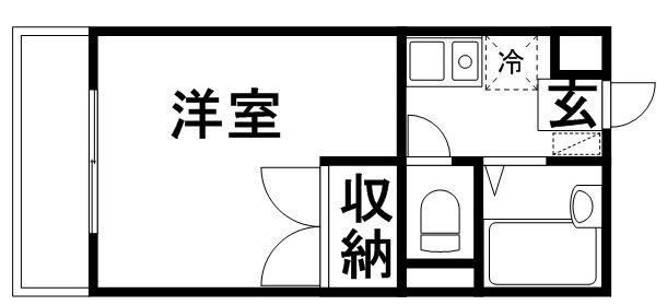 レオパレス大高A(1K/2階)の間取り写真