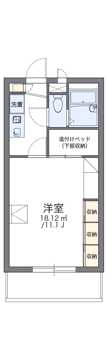 レオパレスアステラス(1K/2階)の間取り写真