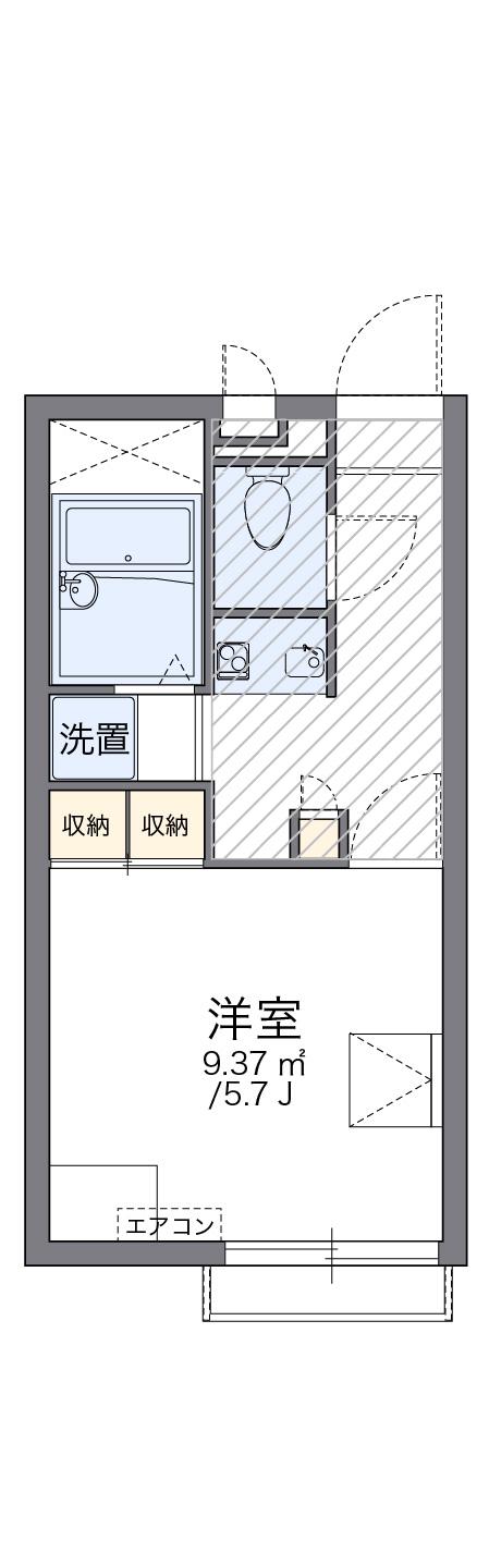 レオパレスマユリカⅤ(1K/2階)の間取り写真