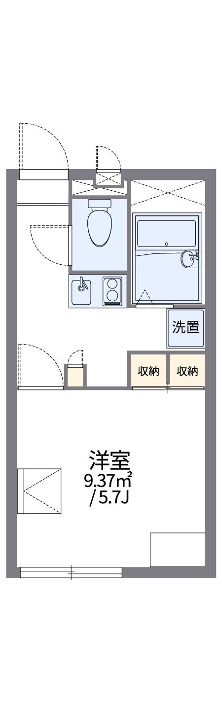 レオパレスCHINA(1K/1階)の間取り写真