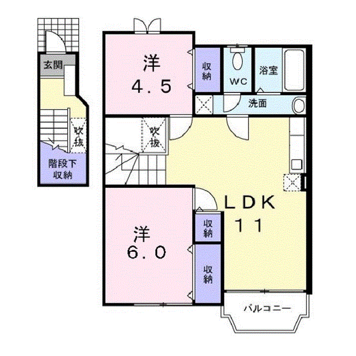 FLORENCE 1997(2LDK/2階)の間取り写真