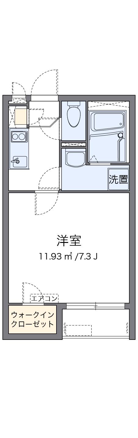 クレイノ沖(1K/2階)の間取り写真