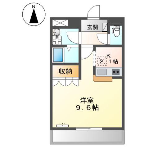 ネオ・ソレイユ(1K/1階)の間取り写真