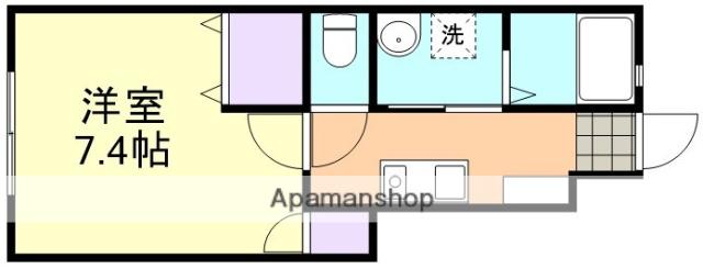 AL SOLE A棟(1K/1階)の間取り写真